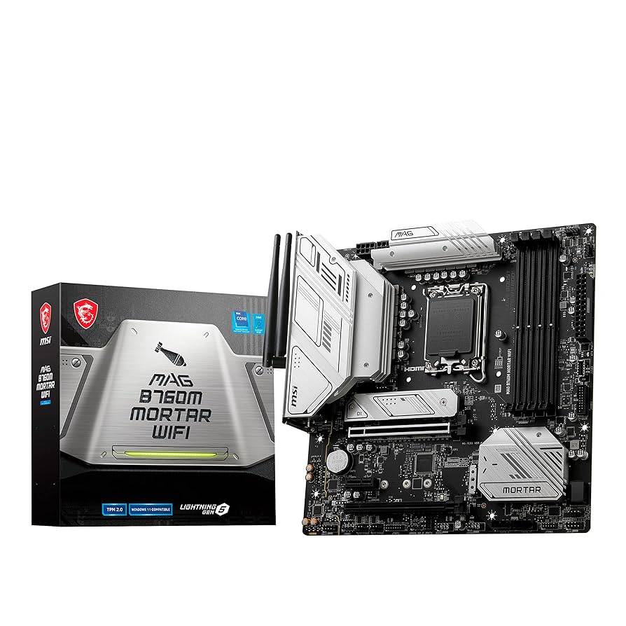 【ジャンク】MSI MAG B760M MORTAR WIFI DDR5 Placa Mãe MSI MAG B760M MORTAR WIFI (LGA 1700/4xDDR5/HDMI